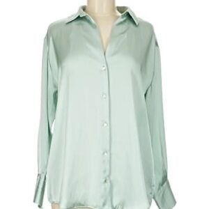 ZARA Elegant Mint Green Women's Blouse